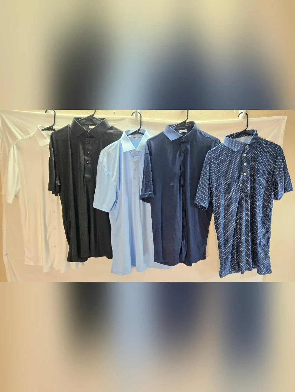 Lot of 5 Collars & Co Men's Size Large Polo Dress Shirts NWT & NWOT